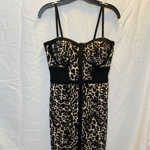 Material Girl cheetah midi dress